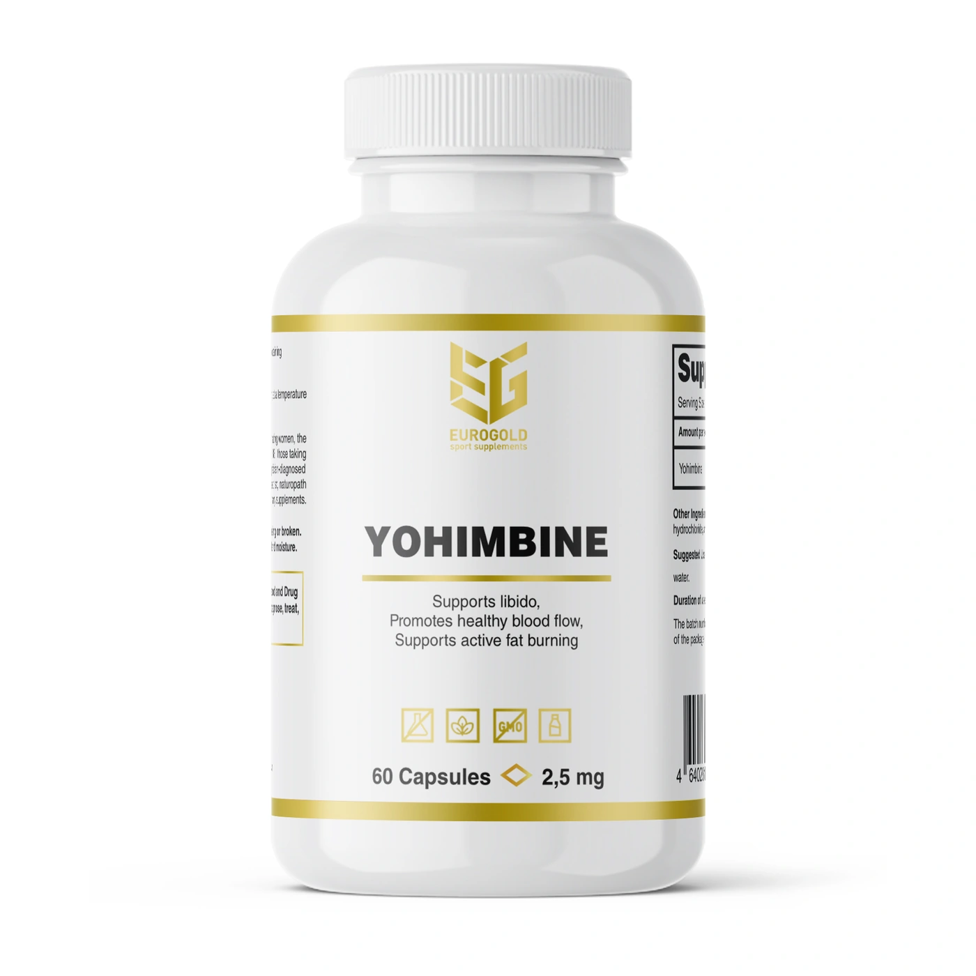 Yohimbine — лицевая сторона банки